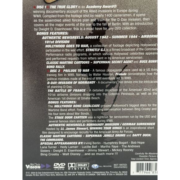 D-Day Remembered Documentary 2-DVD Set 2004 St. Clair Vision Academy Award New - Picture 5 of 8